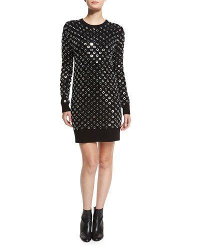 black michael michael kors grommet lacing crewneck dress|Michael Kors color chart.